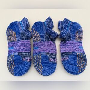 Bombas Women's Performance Gripper Hex Tec Ankle Socks Medium 3 Pairs
